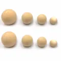 Perles en bois non percées, sphères en bois massif accessoires DIY pour projets - 14mm / Couleur bois naturel