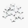 Perles en bois étoile blanche pour bricolage DIY, accessoires de bijoux et décoration de fête. - Blanc