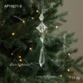 Transparent acrylic Christmas tree hanging pendant ornament decoration for holiday party decor - Clear (APYX671-6)