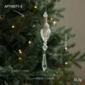 Transparent Acrylic Christmas Tree Pendant Hanging Ornament Festive Holiday Party Decor - Clear (APYX671-9)