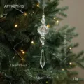 Transparent acrylic Christmas tree pendant hanging ornament, elegant crystal design, clear size. - Clear (APYX671-10)
