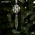 Transparent Acrylic Christmas Tree Hanging Ornament Four Leaf Clover Pendant Holiday Decor - Clear (APYX691-1)