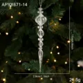 Transparent acrylic Christmas tree pendant hanging ornament festive decoration 17cm - Clear (APYX671-14)
