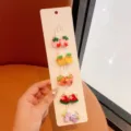 Simpatici elastici per capelli di frutta per bambini, set accessori capelli cartoni animati. - Stile Frutta (9#)