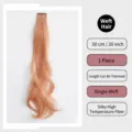 Extension de cheveux bouclés orange clip-in 50cm fibre mate résistante à la chaleur perruque - Cheveux Bouclés à Clip Unique / 1 Pièce/Pack (50cm) / Rose Mandarine