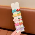 Set di elastici per capelli carini per bambini, accessori colorati con frutta e fiori graziosi. - Stile Dolce Primaverile (10#)