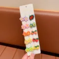 Set elastici capelli frutta fiori colorati bambini, simpatici elastici per capelli bambine. - Frutta & Fiori (12#)