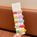 Simpatici elastici per capelli con frutta e fiocco per bambine accessori capelli set. - Frutta Multicolore (16#)