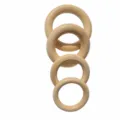 Ensemble d'anneaux en bois naturels pour loisirs créatifs et boucles de rideaux élégants. - 50mm DE 8mm Épaisseur (34mm DI) / Vernis