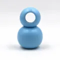 Light blue wooden loose beads 25mm candy color round spacer beads DIY jewelry parts - Blue