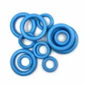 Colored eco-friendly wooden rings candy color wooden loops DIY jewelry accessories - Blue