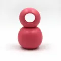 Large hole wooden beads candy pink macaron round bead DIY jewelry accessories detail view - Red