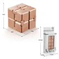 Cubo infinito in metallo giocattolo di decompressione, utile cubo antistress per dita. - Oro