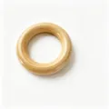 Anneau en bois naturel accessoire d'artisanat DIY pour sacs faits main et décoration de rideaux - Diamètre Extérieur 50mm Épaisseur 10mm (Diamètre Intérieur 30mm) / Vernis