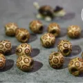 perles en bois vintage 17mm motif floral coloré accessoires pour tresses dreadlocks 100pcs - 11x12mm (Ouverture d'environ 5mm) / Roue Noire