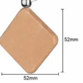 Natural beech wood square keychain blank diy wooden pendant 52mm keyring accessory - Square Rhombus