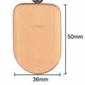 Beech wood keychain blank wooden pendant rounded rectangle DIY accessory natural grain - Popsicle Shaped