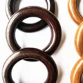 Anneaux en bois marron de 55mm pour bricolage sacs boucles et accessoires de rideau - Café Foncé