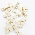 Perles en bois etoile naturel en vrac DIY accessoires de bijoux enfants detail vue - Pentagramme / 12mm