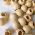 Natural wood loose beads large hole barrel shape for DIY jewelry making and crafting projects. - Varnish 20mm (Hole 10mm)