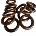 55mm wooden rings brown wood ring for DIY craft accessories and curtain hanging loops - Medium Coffee