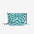 Sac bandoulière géométrique en chaîne élégant pour femmes, sac fourre-tout tendance. - Bleu