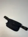 Borsa a tracolla nera in nylon per uomo, elegante borsa da petto casual retrò con fibbia in metallo. - 5 Pollici / Nylon Nero