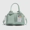 Sac à main bowling vert clair pour femme, élégant sac bandoulière en cuir PU. - Sac Vert
