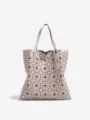 Sac cabas rose a motif geometrique mode sac a epaule femme grande capacite pratique - Couleur Thé au Lait