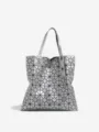 Sac cabas géométrique argenté élégant sac à main minimaliste de grande capacité - Gris