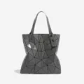 Sac cabas géométrique gris à treillis, élégant sac à épaule tendance pour femme - Gris