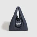 Opvouwbare waterdichte shopper tas met hartzakje lichtgewicht dagelijkse opbergtas - Hart Opvouwbaar / Blauw