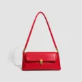 Sac a main retro rouge pour femme elegante sac porte epaule minimaliste baguette chic - Sac Rouge