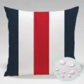 Close-up detail view of waterproof striped outdoor throw pillow cover fabric texture. - 90g Waterproof Polyester Fabric 45x45cm Single-Sided Print (Without Core) / FBZ202607164-1