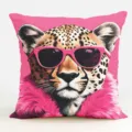 Fodera per cuscino con ghepardo rosa grafico per divano camera da letto decorativa casa. - B20260908 -9
