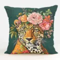 Fodera per cuscino da divano decorativa con motivo leopardo animale selvatico tropicale - B20260908-10