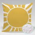 Outdoor waterproof yellow sunburst throw pillow cover detail closeup waterproof fabric texture - 90g Waterproof Polyester Fabric 45x45cm Single-Sided Print (Without Core) / Style 2