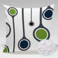 Outdoor waterproof geometric pillow cover detail with water repellent fabric and modern print. - 90g Single-Sided Print / Style 1