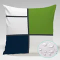 Waterproof geometric pillow cover detail showing fabric texture and water-repellent. - 90g Single-Sided Print / Style 2