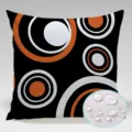 Close-up detail of the waterproof fabric and geometric pattern on the cushion cover. - Style 5