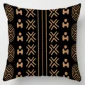 African tribal print throw pillow cover, ethnic geometric black and brown cushion case for home. - Single-Sided Peach Skin Pillow Cover Without Core 45x45cm / Pattern 7