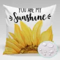 Waterproof sunflower cushion cover with inspirational quote, minimalist style throw pillow. - 90g Waterproof Polyester Fabric 45x45cm Single-Sided Print (Without Core) / Style 4