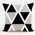 Outdoor waterproof geometric print pillow cover black and white cushion case for home sofa - 90g Waterproof Polyester Fabric 45x45cm Single-Sided Print (Without Core) / Color 4