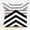 Geometric print throw pillow cover, black white grey modern square cushion cover SKU - 90g Waterproof Polyester Fabric 45x45cm Single-Sided Print (Without Core) / Color 3