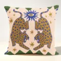 Fodera per cuscino leopardo persiano vintage retro stile boho decorativo da divano - Federa in Pelle di Pesca Monolaterale / Modello 2