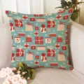 Weihnachtskissenbezug mit festlichem Geschenke- und Schneeflocken-Muster für Sofa. - Z1872BZ-6