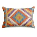 Fodera per cuscino geometrica boema, federa con motivo tribale vibrante per decorazioni. - Pelle di Pesca Monolaterale 50x30 (Senza Imbottitura) / BZ202605061-1