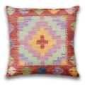 Federa per cuscino decorativa stile bohémien geometrico vintage per divano casa - Fodera per Cuscino in Pelle di Pesca Monolaterale Senza Anima 45x45cm / BZ20260506-3