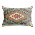 Bohemian geometric throw pillow cover, colorful ethnic pattern, rectangular cushion case. - BZ20260506-6