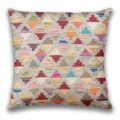 Bohemian geometric throw pillow cover, vintage ethnic style decorative cushion for sofa. - BZ20260506-5